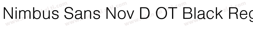 Nimbus Sans Nov D OT Black Regular字体转换